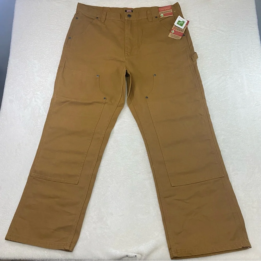 NWT Craftsman Men's Double Knee Canvas Carpenter Workwear Pants 40 x 32 - Picture 2 of 11